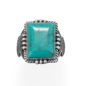 Michael Calladitto Men's Bold Turquoise Native American Navajo Ring